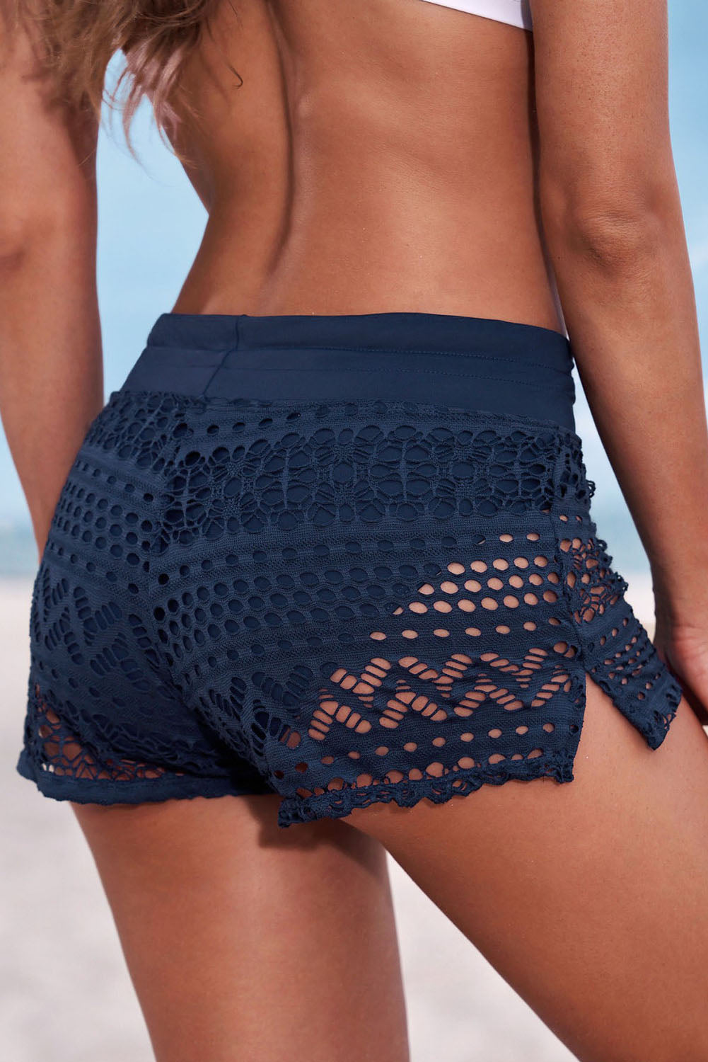 “The Walk On Bye” Full Size Drawstring Waist Swim Shorts