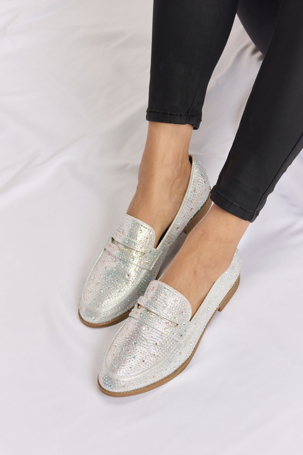 “The Glinda” Forever Link Rhinestone Point Toe Loafers