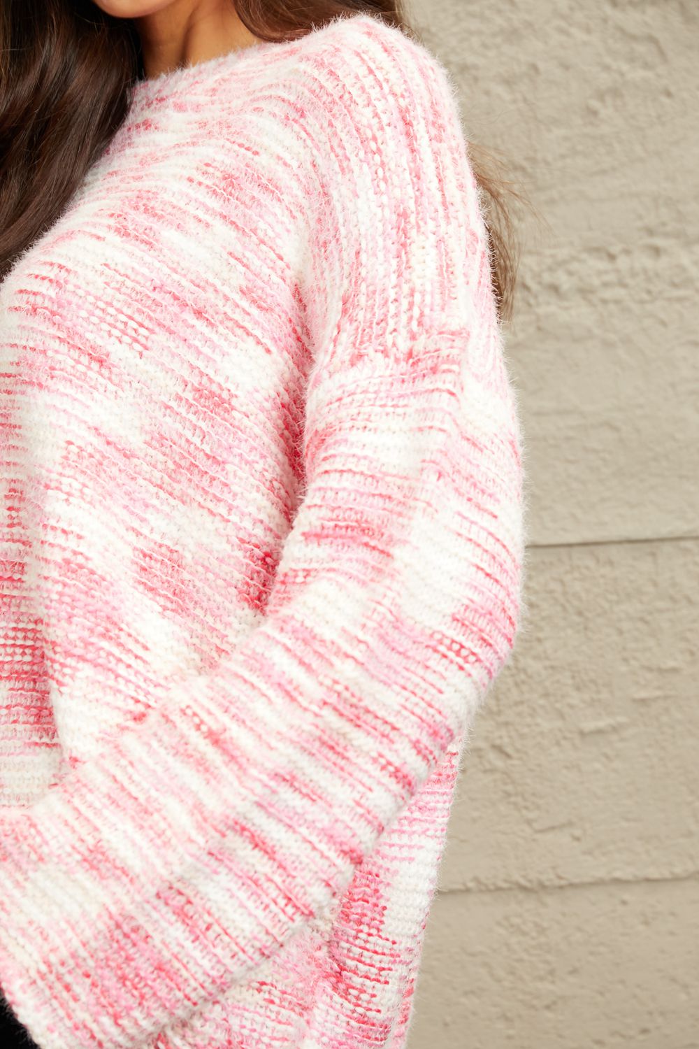 “The Pink Fuzzy” Chunky Knit Sweater