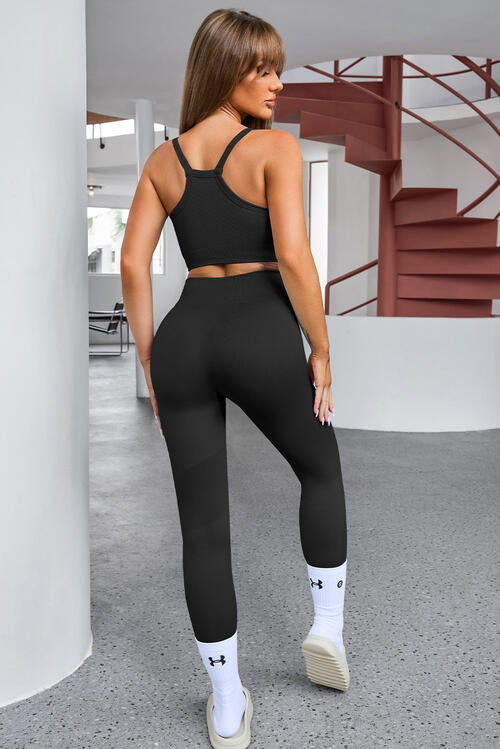 “The Jazzy” Tank Cropped Active Top and Pants Set