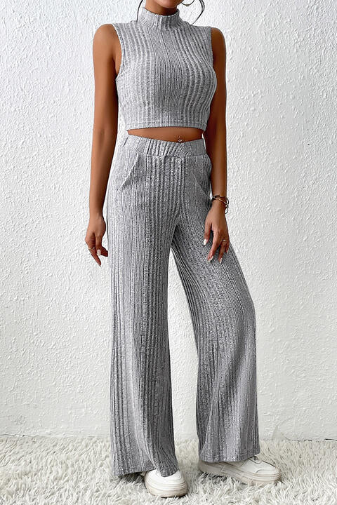 “The Basics” Mock Neck Tank and Pants Set