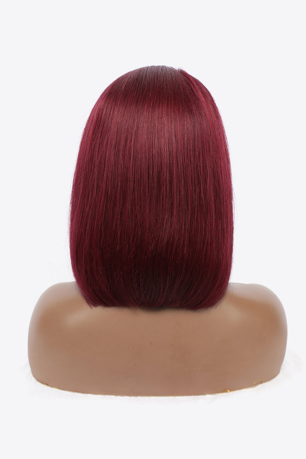 “Brick Bundles:Shelly” 12" 155g #99J Lace Front Wigs Human Hair 150% Density