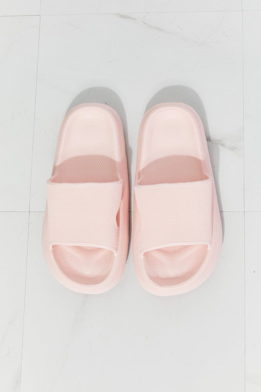 “The Arms Around Me” Open Toe Slide in Pink