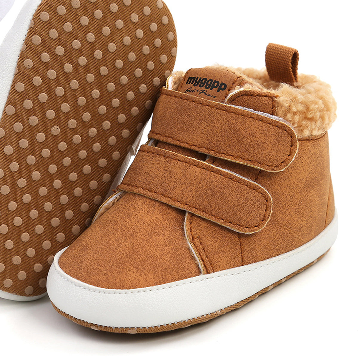 Baby Brick: Fuzzy Velcro Kid Sneakers