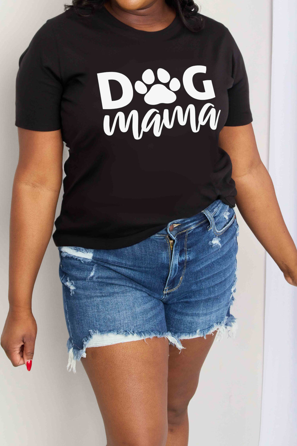 “The DOG MAMA” Graphic Cotton T-Shirt