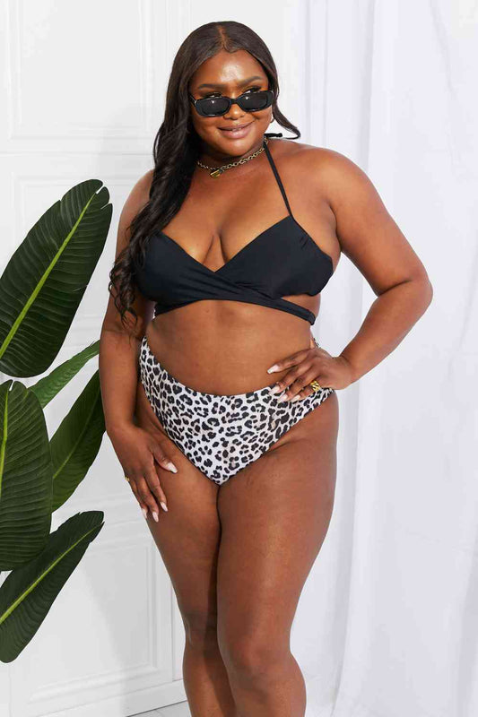 “The Summer Splash” Halter Bikini Set in Black