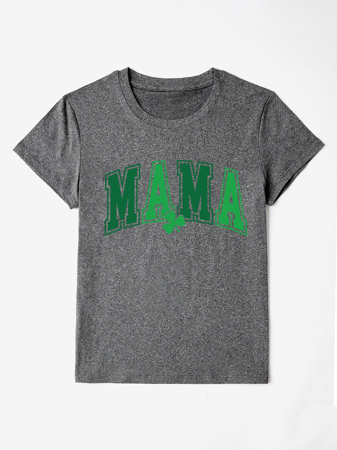 “The Lucky MAMA” Round Neck Short Sleeve T-Shirt