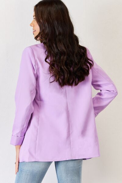 “The Orchestrator” Open Front Long Sleeve Blazer