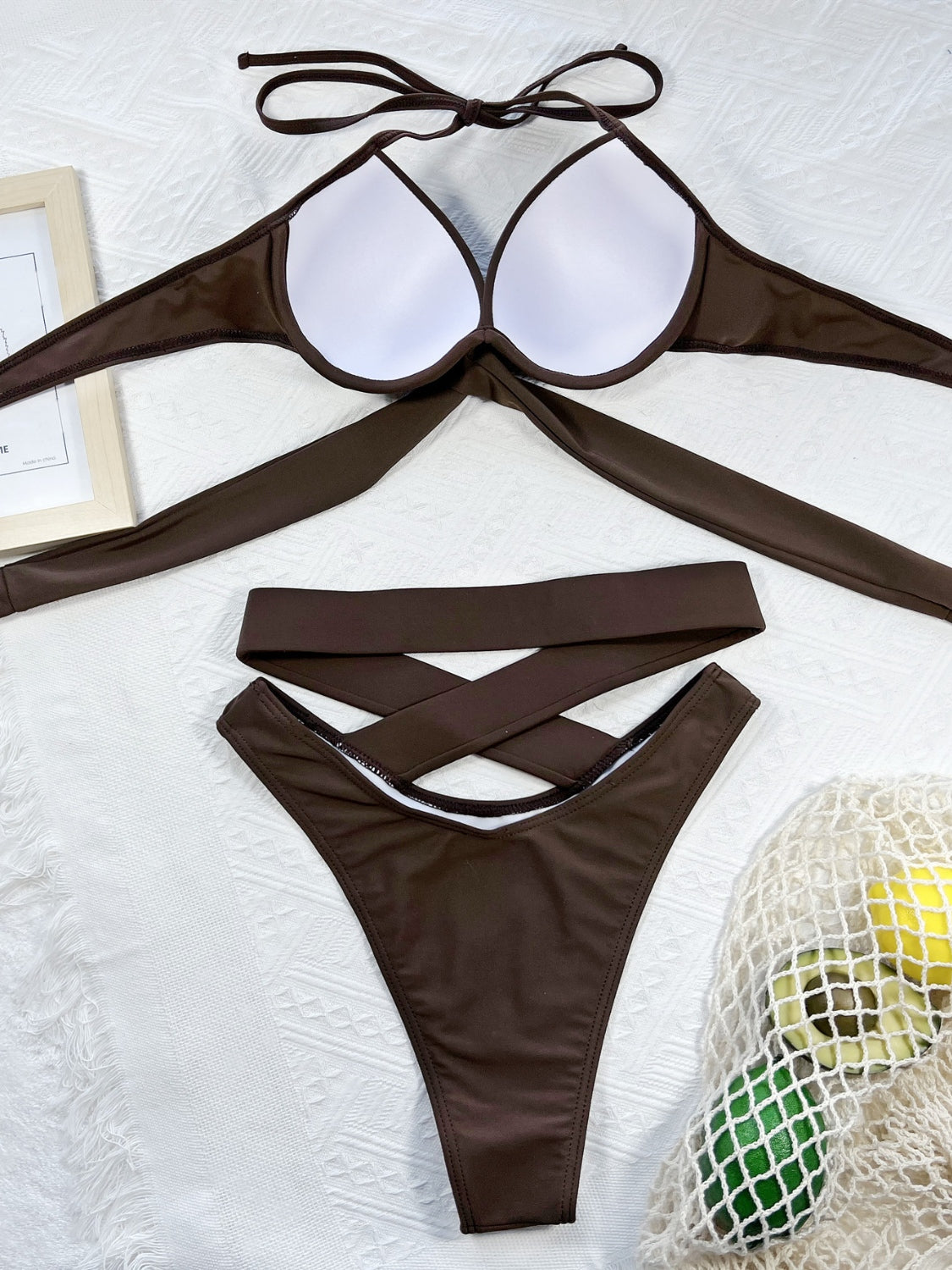 “The Crisscross” Halter Neck Bikini Set