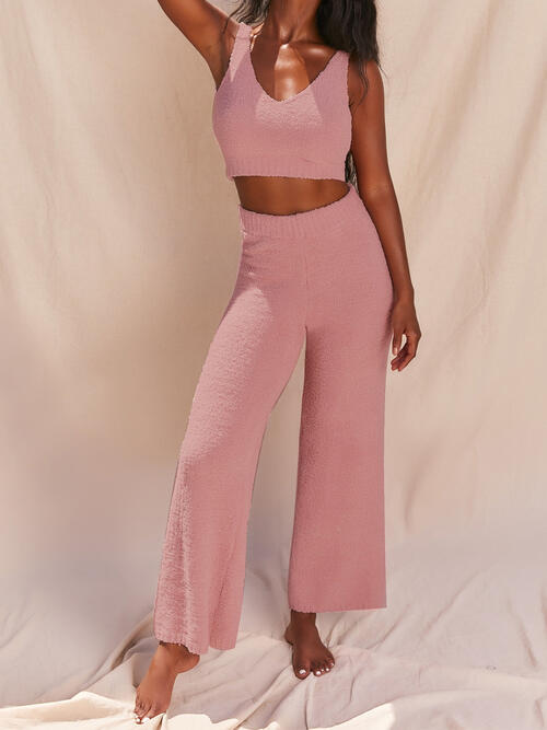 “The Cuddle Me” V-Neck Tank and Pants Set