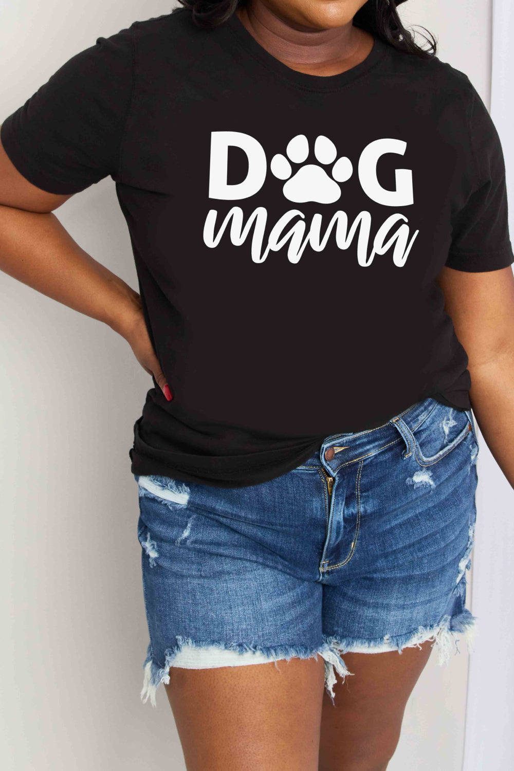 “The DOG MAMA” Graphic Cotton T-Shirt