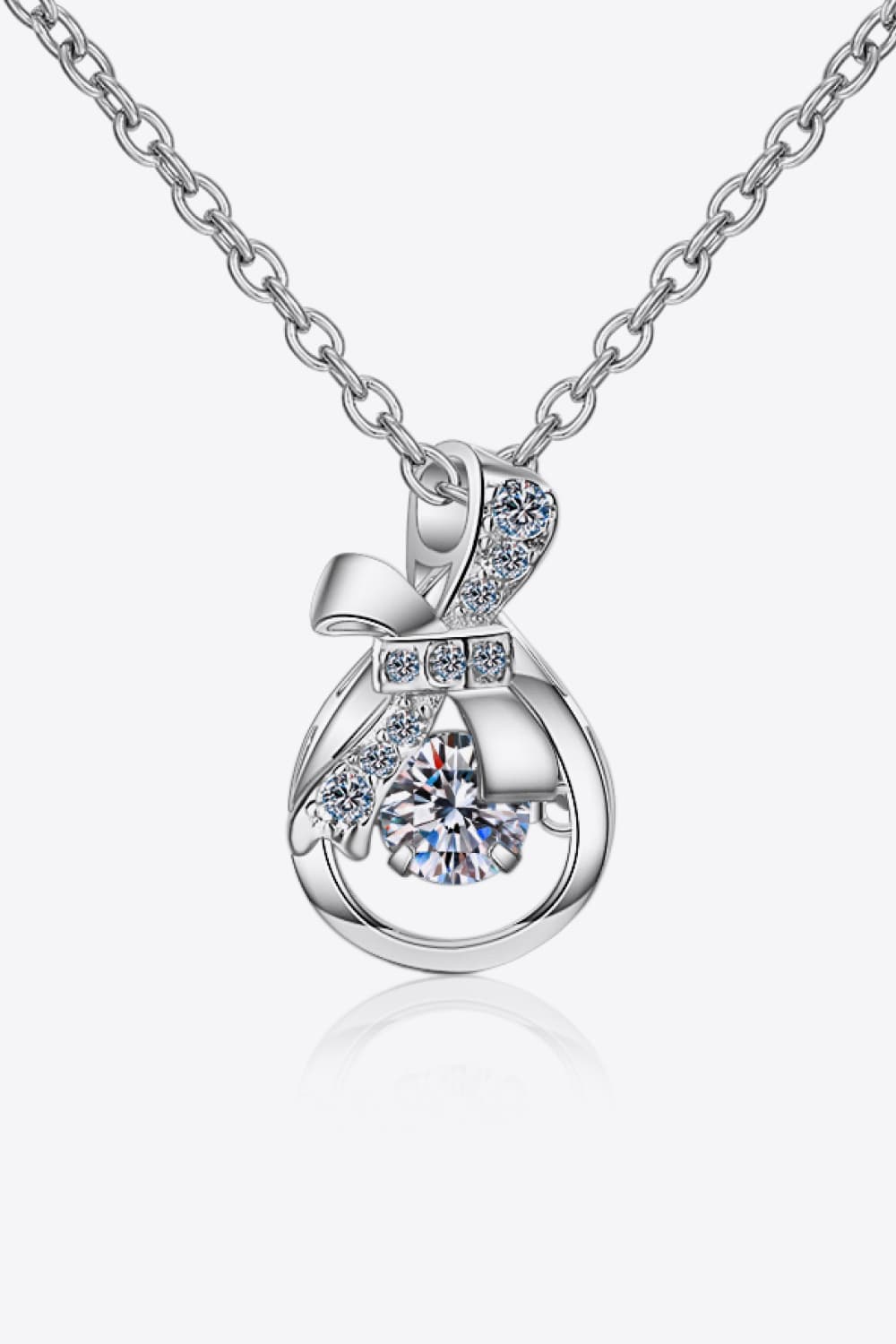 Brick Bling: 1 Carat Moissanite 925 Sterling Silver Necklace