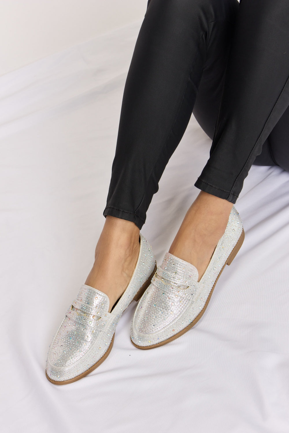 “The Glinda” Forever Link Rhinestone Point Toe Loafers