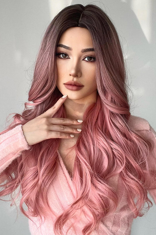 (Starlxght)Fashion Wave Synthetic Long Wigs in Pink 26''