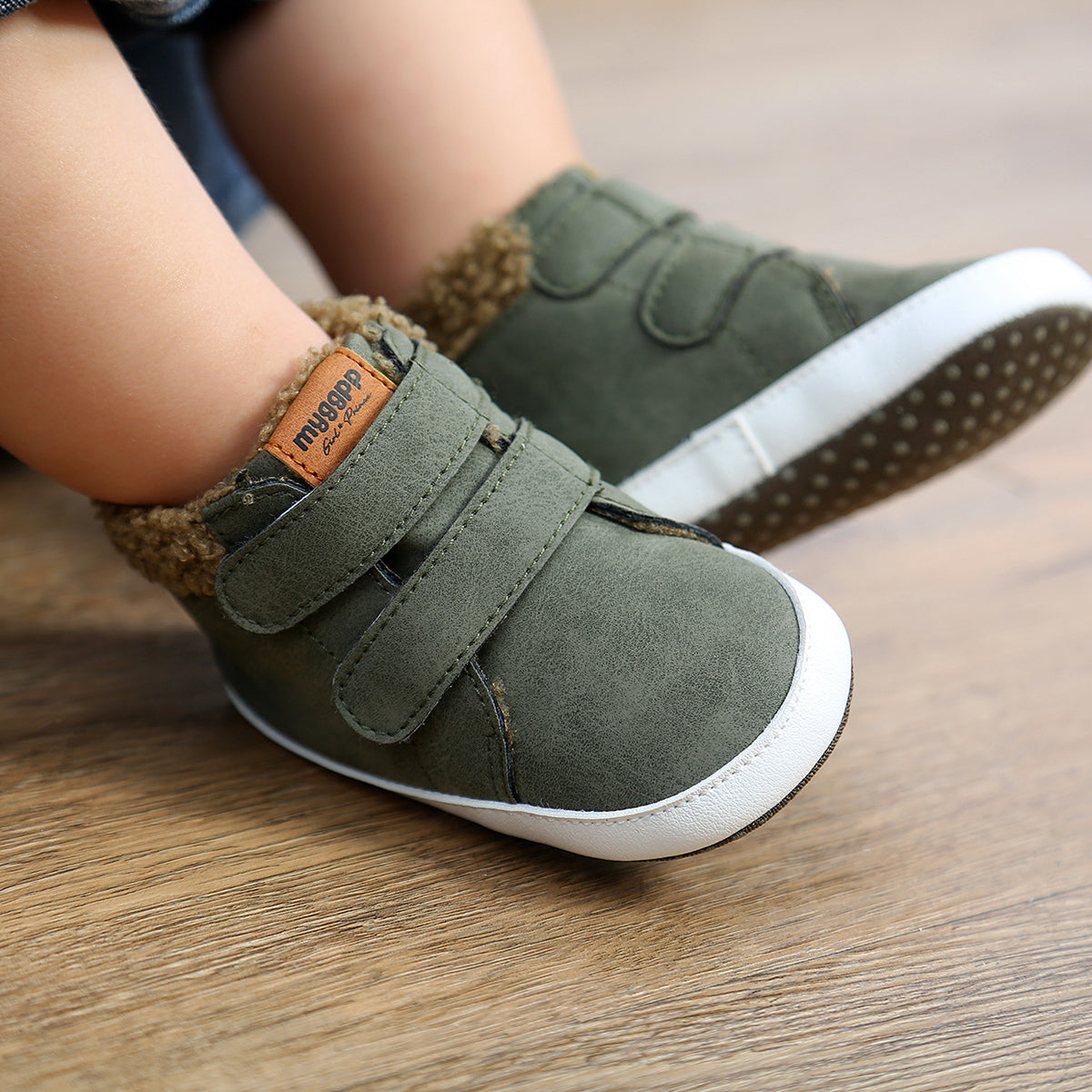 Baby Brick: Fuzzy Velcro Kid Sneakers